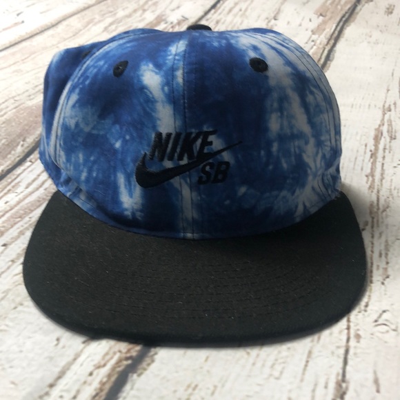 Nike Other - Vintage Nike SB SnapBack Tie dye Hat Rare Blue
